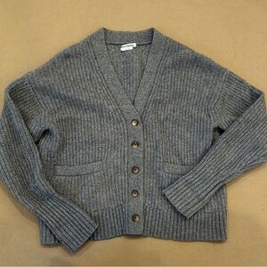 Reformation Charcoal Cardigan Sweater